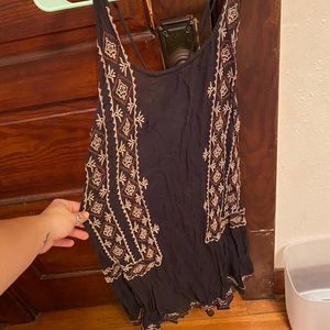 Free people open back slip dress